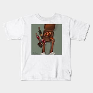 Wine and Pizza Time Kids T-Shirt